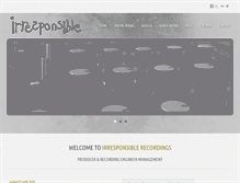 Tablet Screenshot of irresponsiblerecordings.com